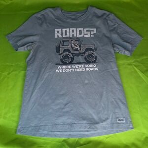Life Is Good Mens Crusher Shirt Size Medium Graphic Tee Adventure Jeep